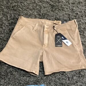 American Eagle Outfitters Tan midi low rise Cargo Shorts